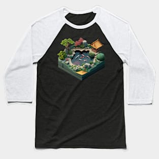 Isometric Zen Garden Baseball T-Shirt